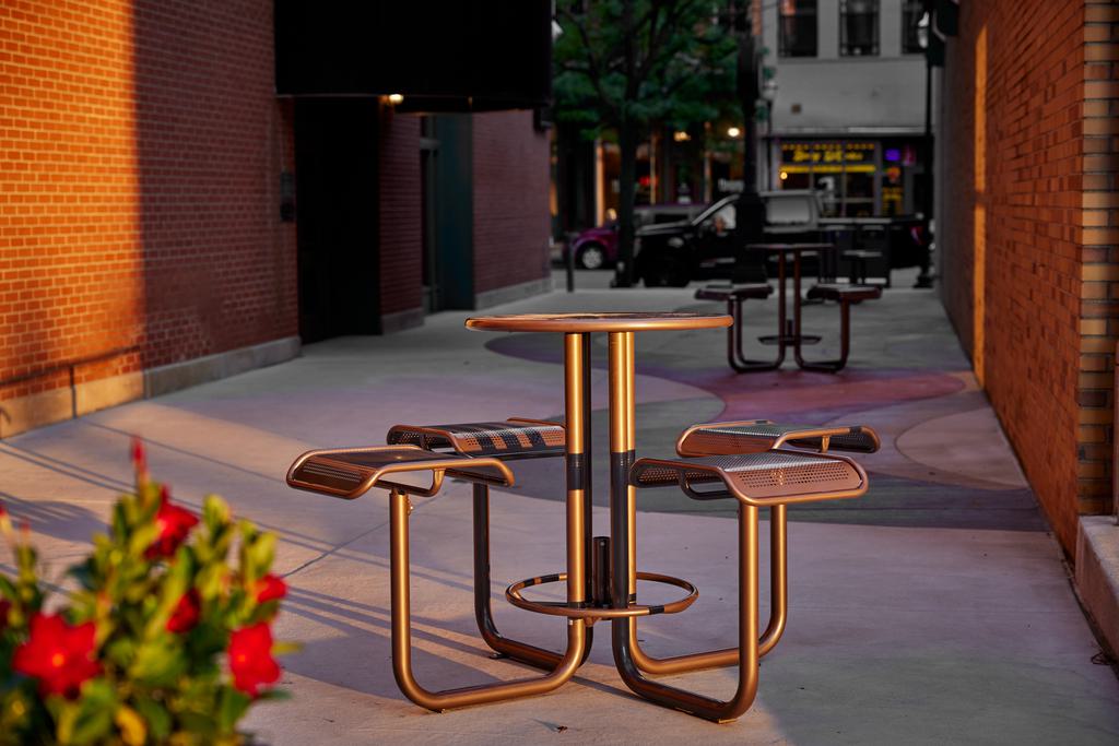 Carousel Table Top View Rendering Carousel Table - Landscape Forms