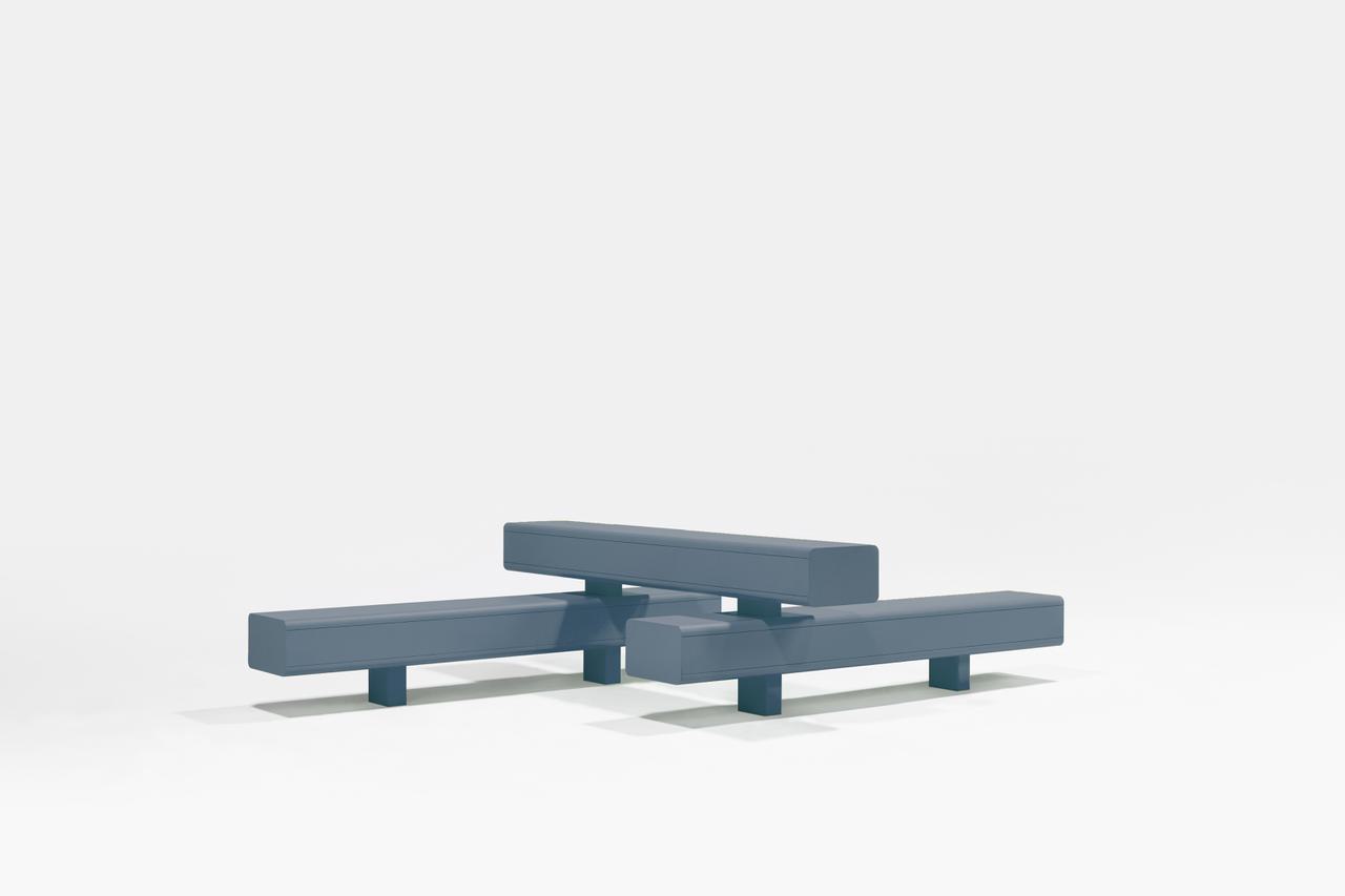 Bench Bottom View Theory - Thick Beam Bench - Landscape Forms